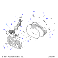 Drive Train, Clutch Cover & Ducting