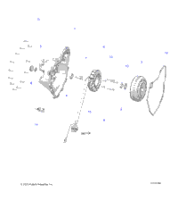 Engine, Stator Cover & Flywheel
