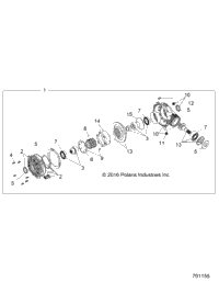 Drive Train, Front Gearcase Internals (701155)