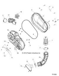 Drive Train, Clutch Cover And Ducting