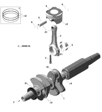 Engine - Crankshaft And Pistons - 600 Ace