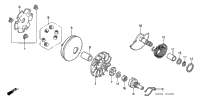 Drive Face + Kick Starter Spindle