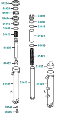 Separated Parts Of Fr Fork
