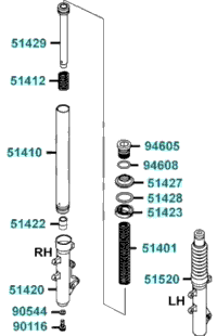 Separated Parts Of Fr Fork