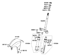 Steering Stem / Front Forks / Frt Fender
