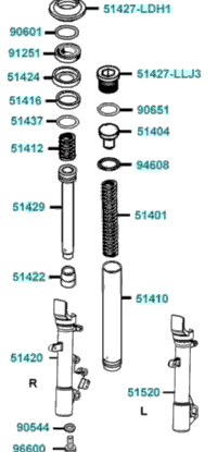Separated Parts Of Fr Fork