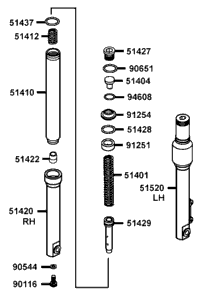 Separated Parts Of Fr Fork
