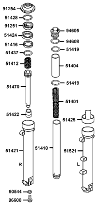 Separated Parts Of Fr Fork