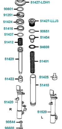 Separated Parts Of Fr Fork