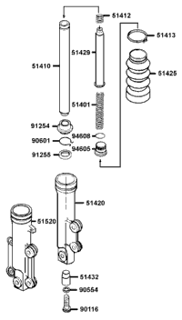Separated Parts Of Fr Fork