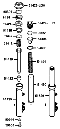 Separated Parts Of Fr Fork