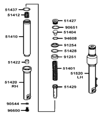 Separated Parts Of Fr Fork
