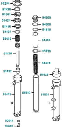 Separated Parts Of Fr Fork
