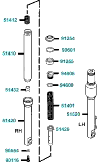 Separated Parts Of Fr Fork