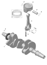 Rotax - Crankshaft And Pistons - Turbo Rr