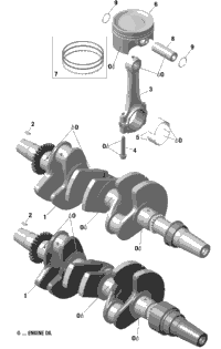 Crankshaft And Pistons 900 Ho