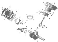 Engine - Crankshaft, Piston And Cylinder - Hd10