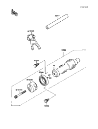 Gear Change Drum/Shift Fork(S)(-003435)