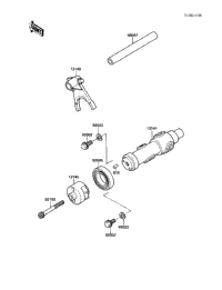 Gear Change Drum/Shift Fork(S)(003436-)