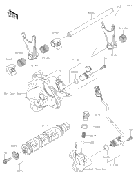 Gear Change Drum/Shift Fork(S)
