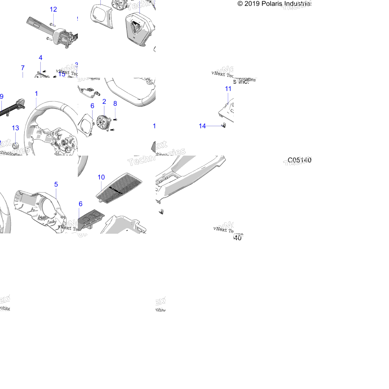 Controls, Hand Controls Auto T22aafgb/Hb/Pgd/Hd All Options (C0514040)