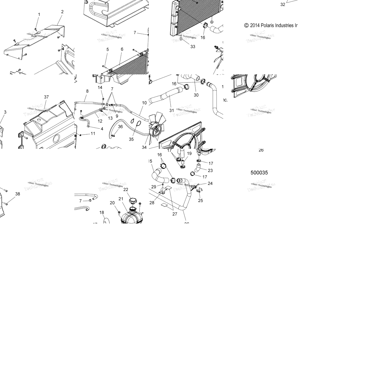 Engine, Cooling System All Options (500035)