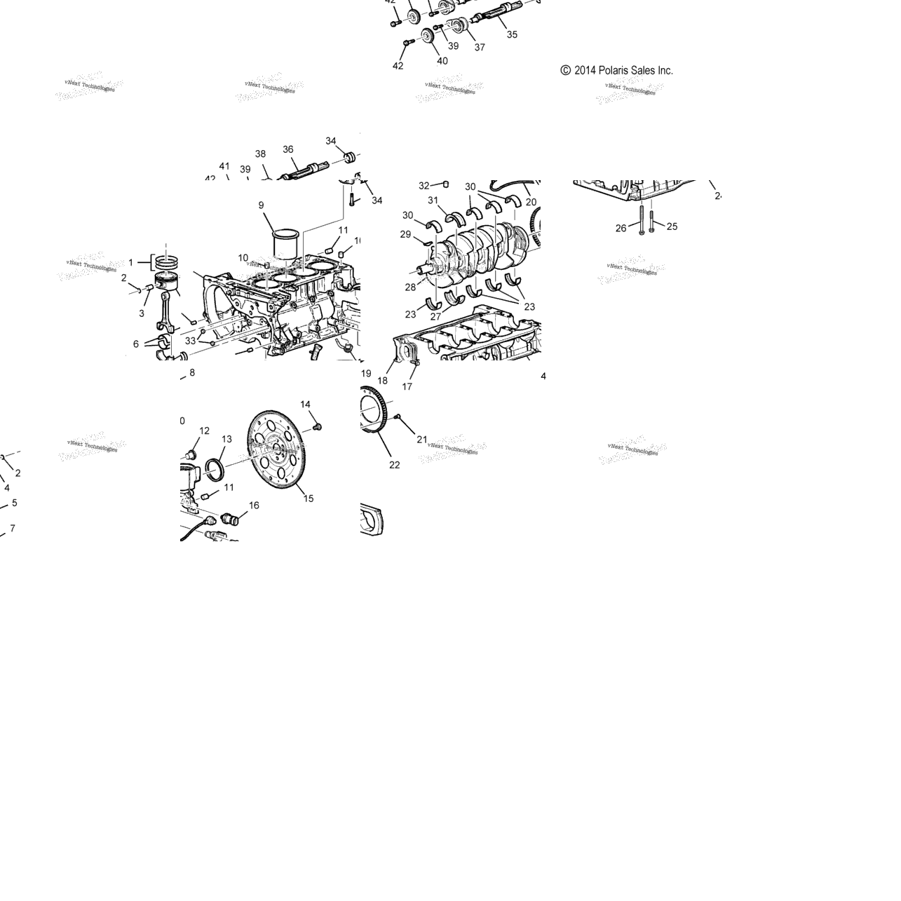 Engine, Cylinder Block And Related Parts All Options