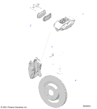 Brakes, Caliper, Front Brembo T22aargb/Hb (500205C)