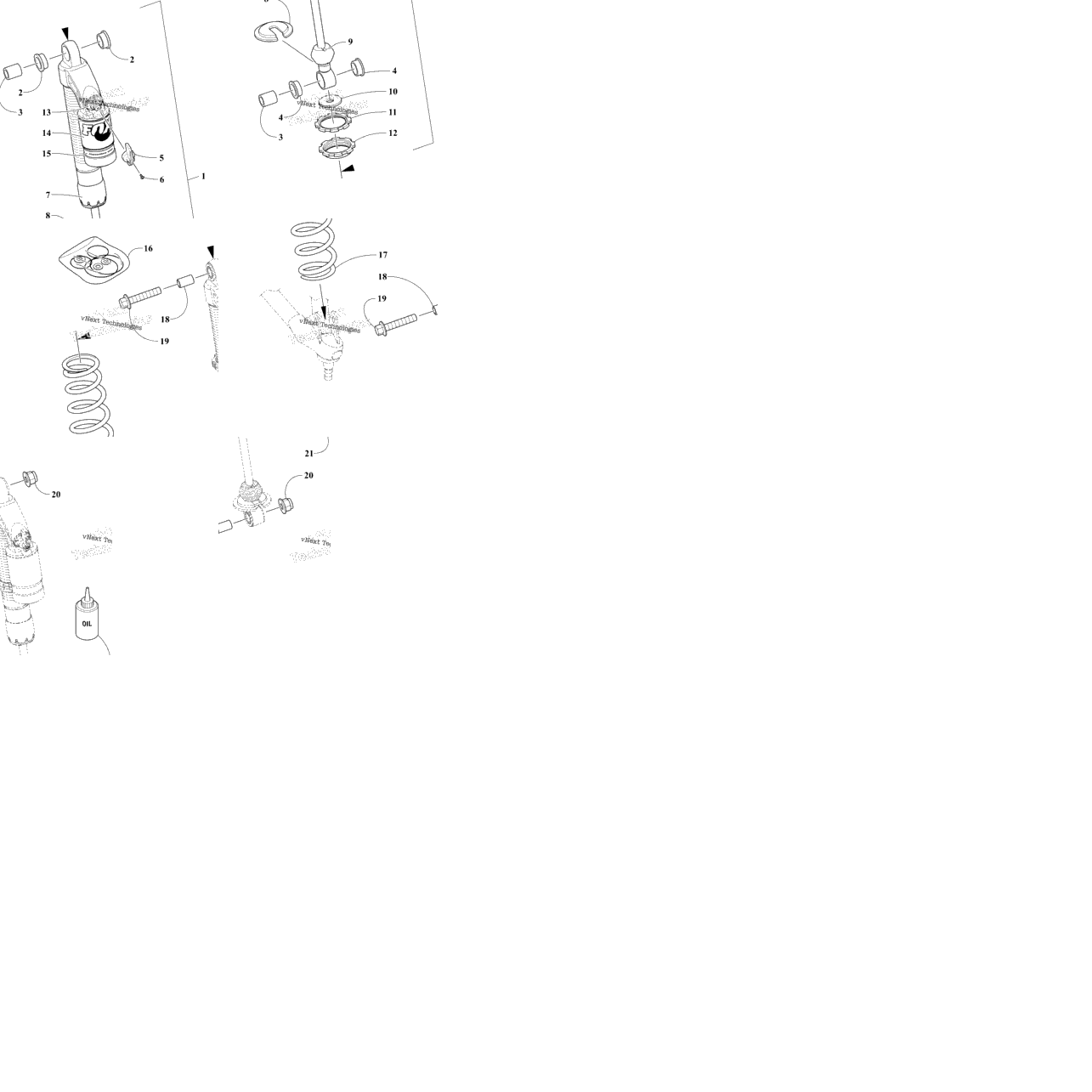 Front Suspension Shock Absorber Assembly