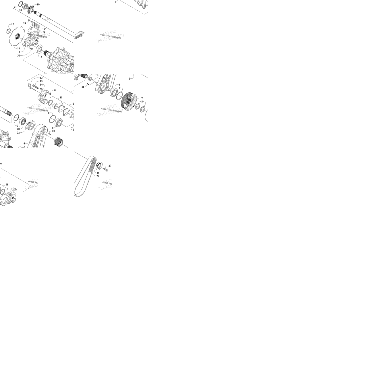 Drive Train Shafts And Brake Assemblies