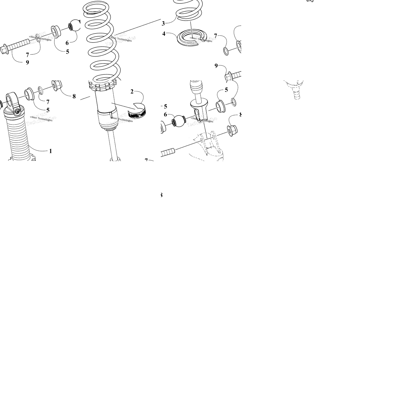 Front Suspension Shock Absorber Assembly