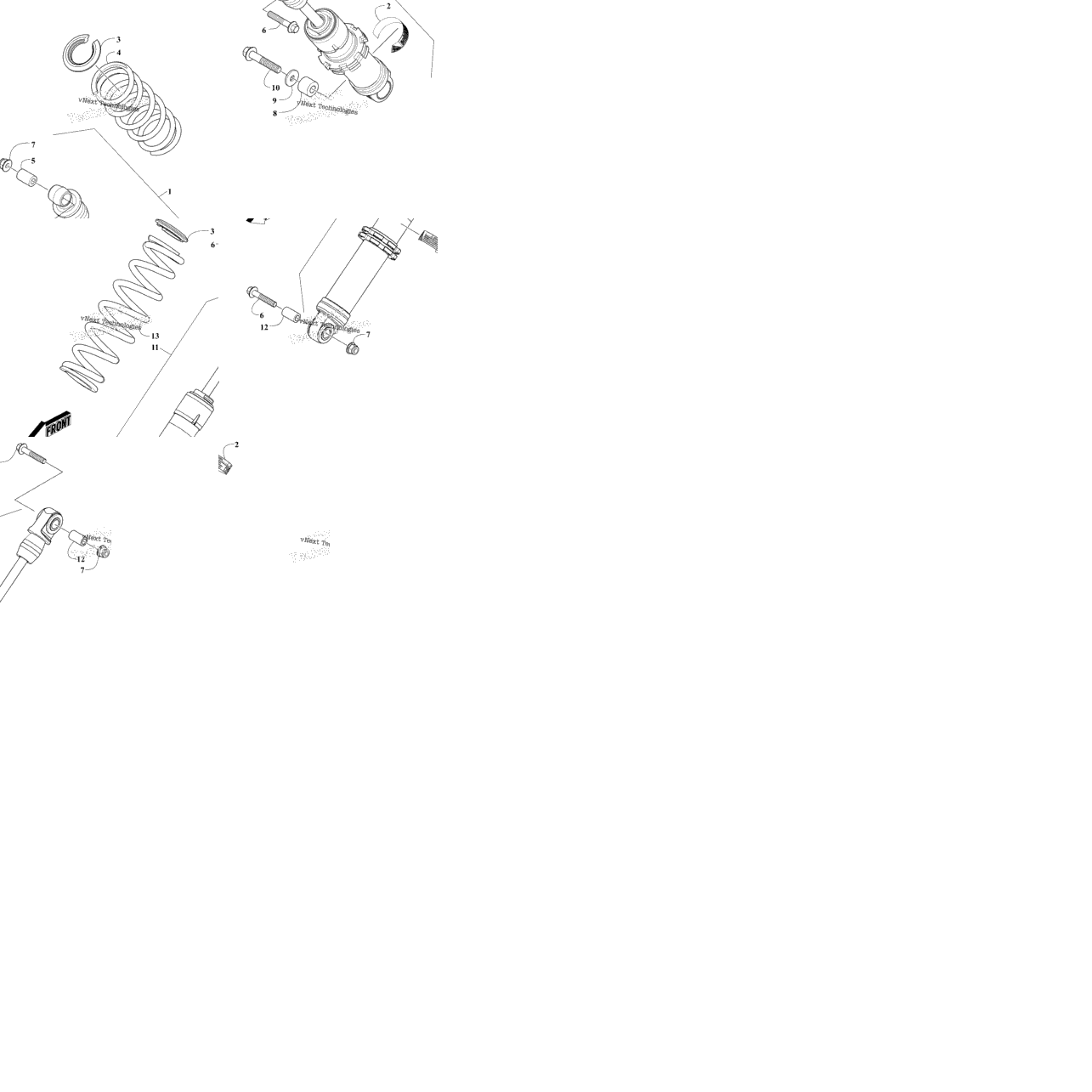 Rear Suspension Shock Absorbers