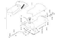 Gas Tank, Seat, And Taillight Assembly