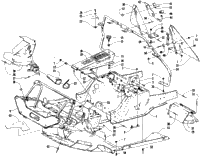 Front Frame, Belly Pan And Footrest Assembly