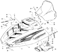 Hood And Windshield Assembly