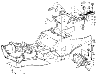 Front Frame, Footrest, And Guard Assemblies