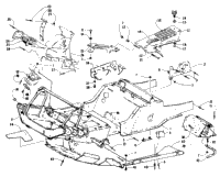 Front Frame, Belly Pan And Footrest Assembly