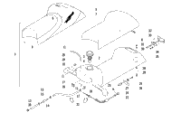 Gas Tank, Seat, And Taillight Assembly
