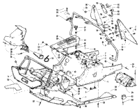 Front Frame, Belly Pan And Footrest Assembly