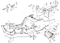 Front Frame, Footrest, And Guard Assemblies