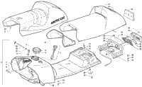 Gas Tank, Seat, Rack, And Taillight Assembly