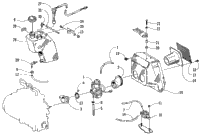 Carburetor, Fuel Pump, Oil Tank, And Air Silencer