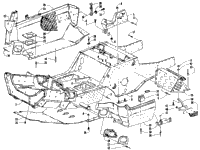 Front Frame, Belly Pan And Footrest Assembly