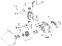 Oil/Water Tank, Carburetor, And Silencer Assemblies