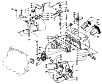 Oil Tank, Carburetor, Fuel Pump, And Silencer