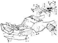 Front Frame, Footrest, And Clutch Shield Assembly