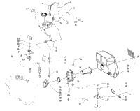 Oil Tank, Carburetor, Fuel Pump, And Silencer