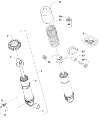 Rear Suspension Front Arm Shock Absorber