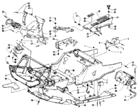 Front Frame, Belly Pan And Footrest Assembly