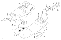 Gas Tank, Seat, And Taillight Assembly